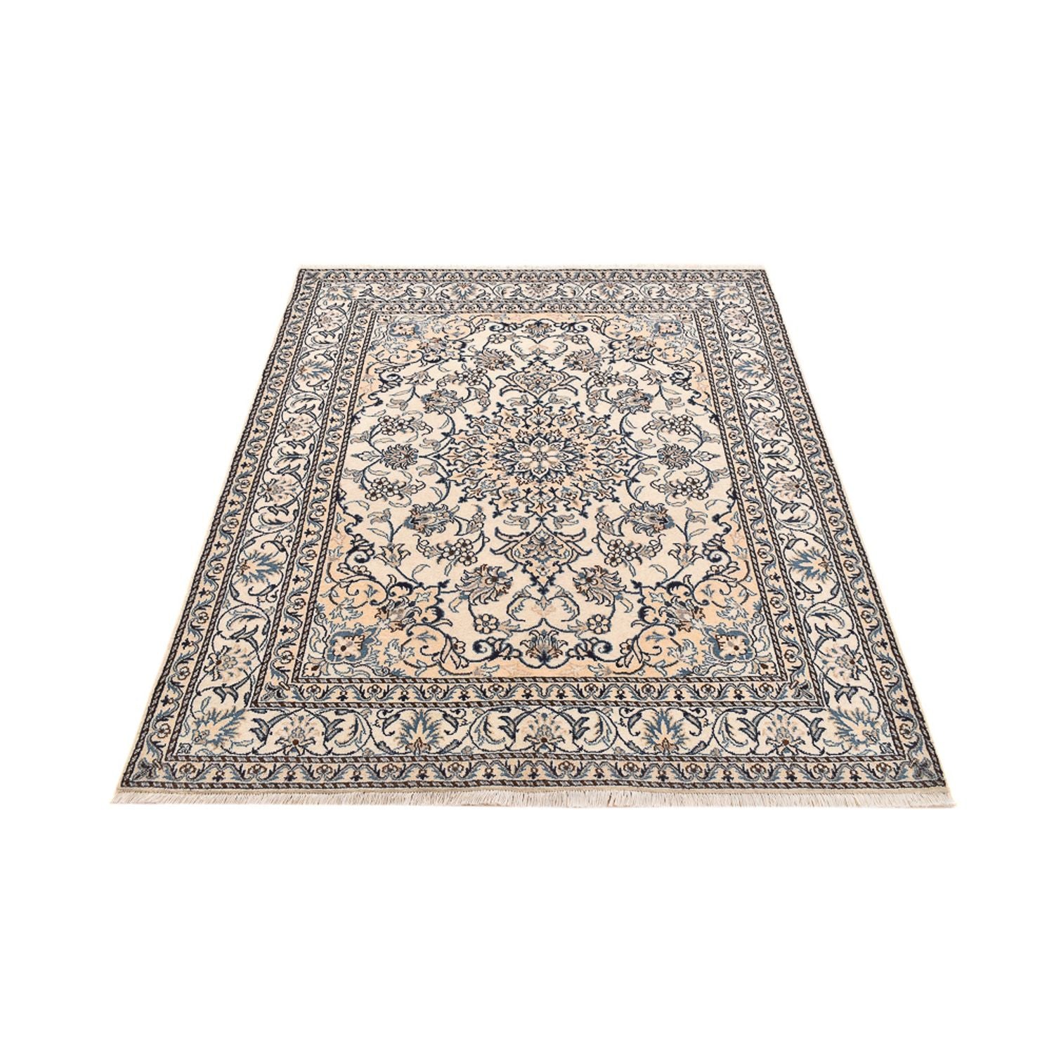 Alfombra persa - Nain - 198 x 152 cm - beige claro