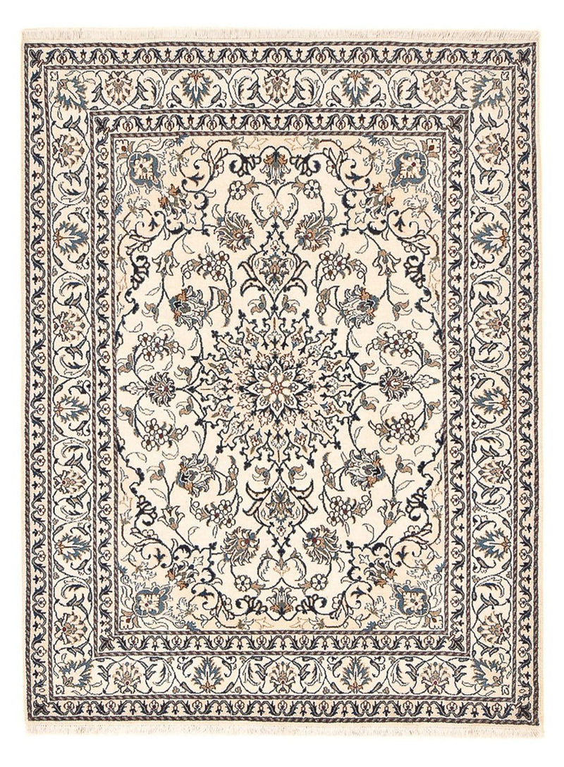Alfombra persa - Nain - 197 x 147 cm - beige claro