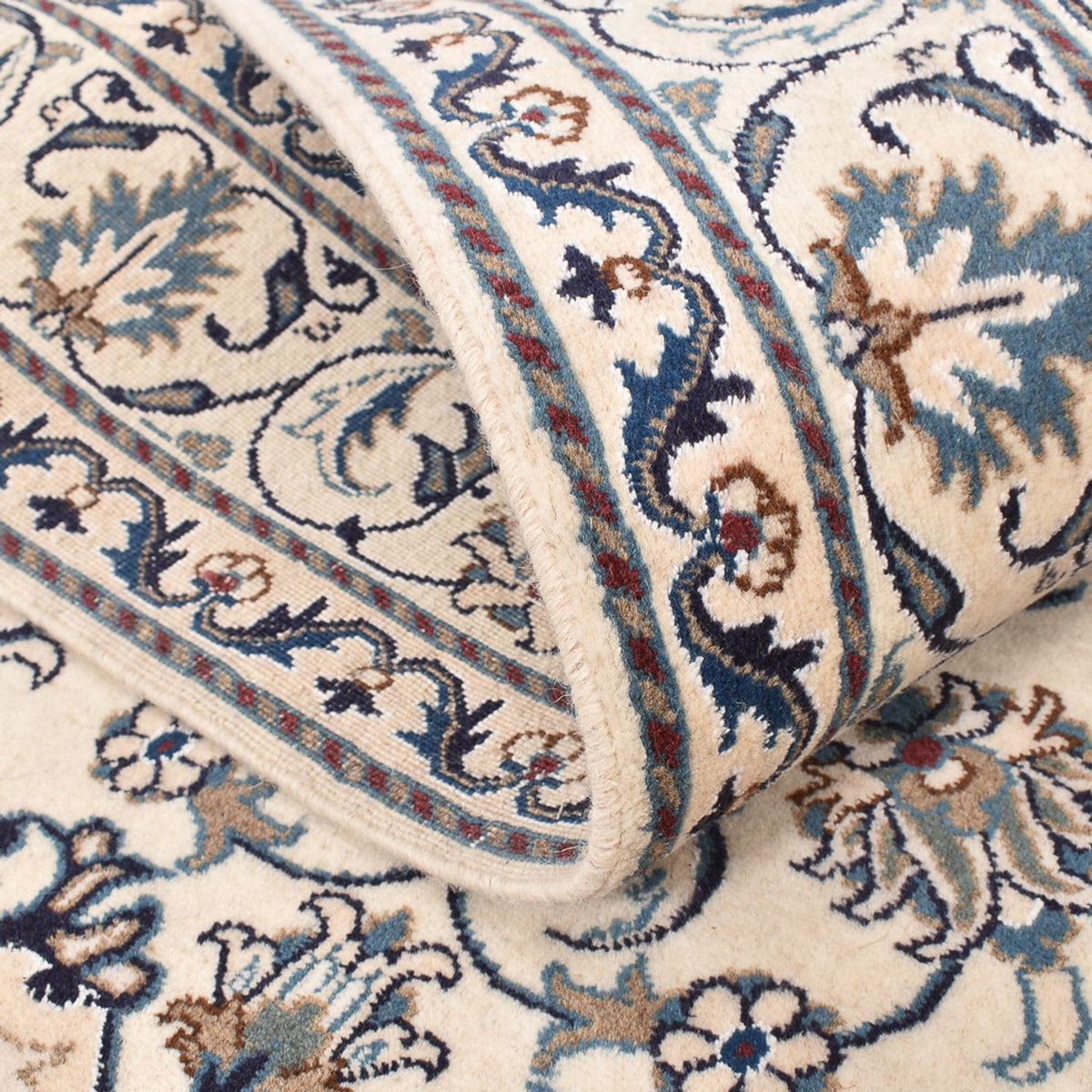 Alfombra persa - Nain - 197 x 147 cm - beige claro