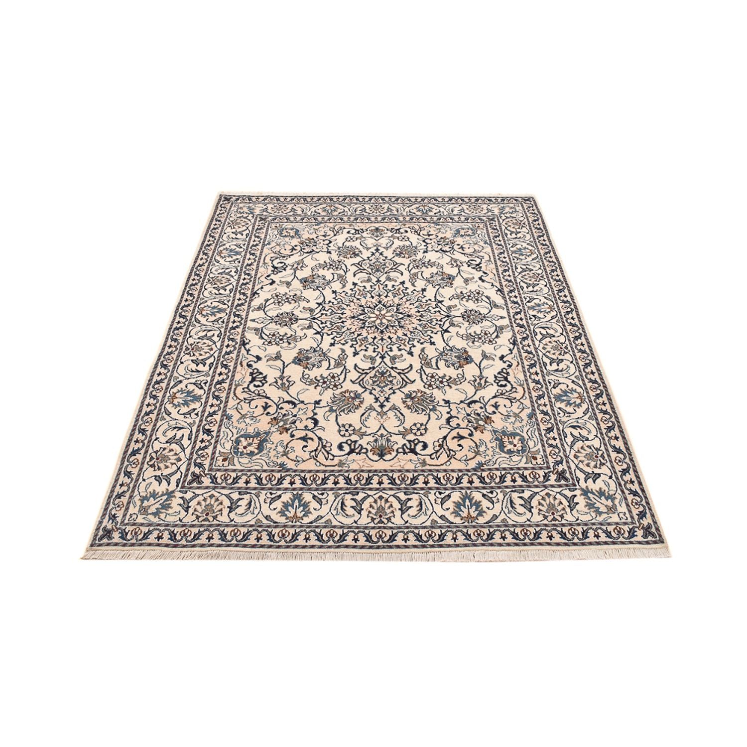 Alfombra persa - Nain - 197 x 147 cm - beige claro