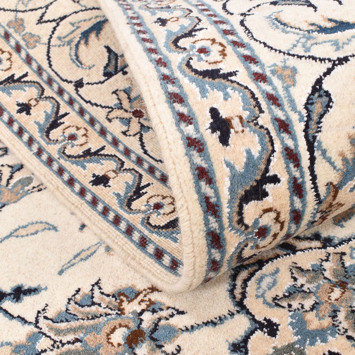 Alfombra persa - Nain - 209 x 146 cm - beige claro