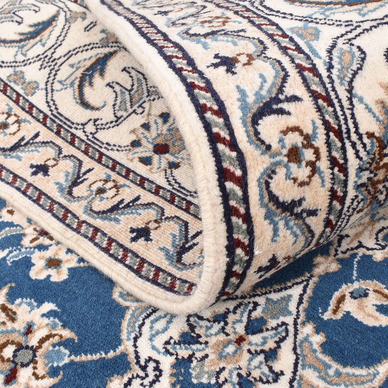 Alfombra persa - Nain - 200 x 146 cm - azul claro