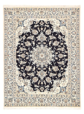 Alfombra persa - Nain - 193 x 143 cm - azul oscuro