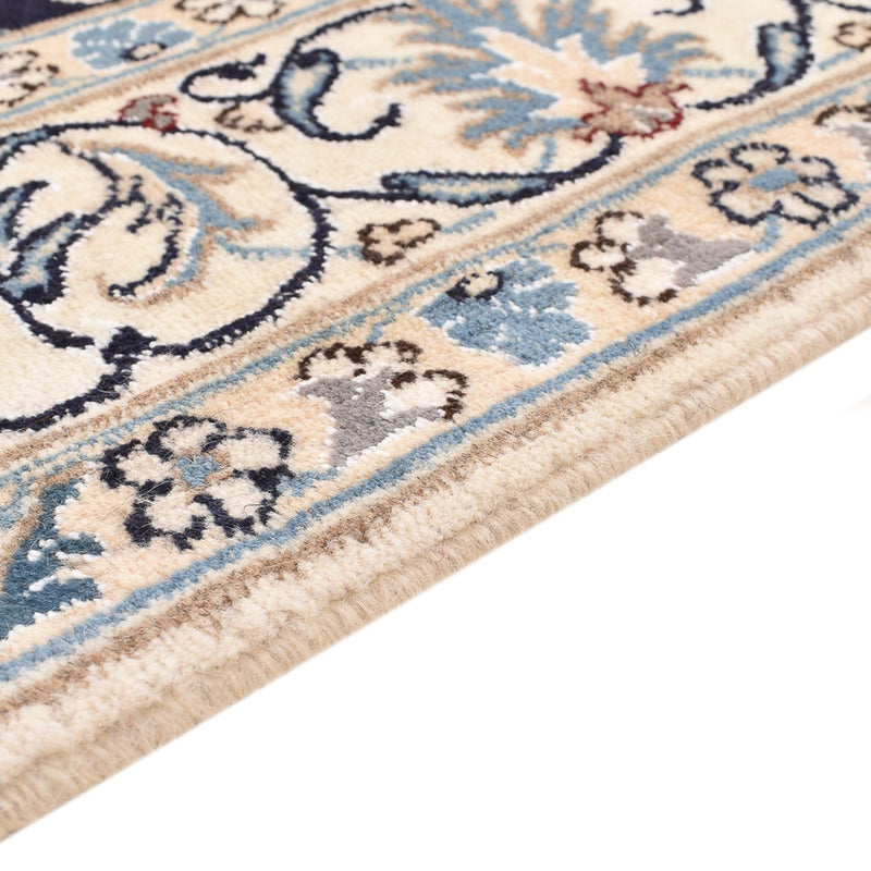 Alfombra persa - Nain - 193 x 143 cm - azul oscuro
