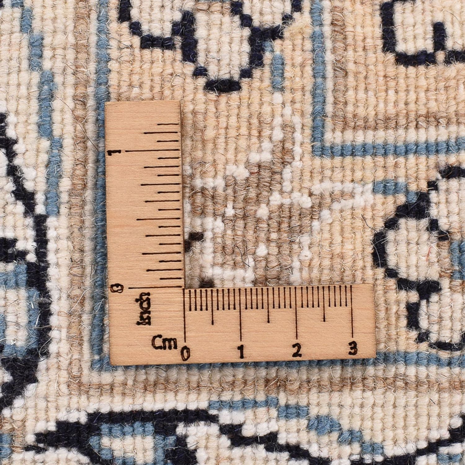 Alfombra persa - Nain - 193 x 143 cm - azul oscuro