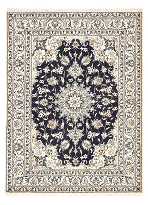 Alfombra persa - Nain - 207 x 149 cm - azul oscuro