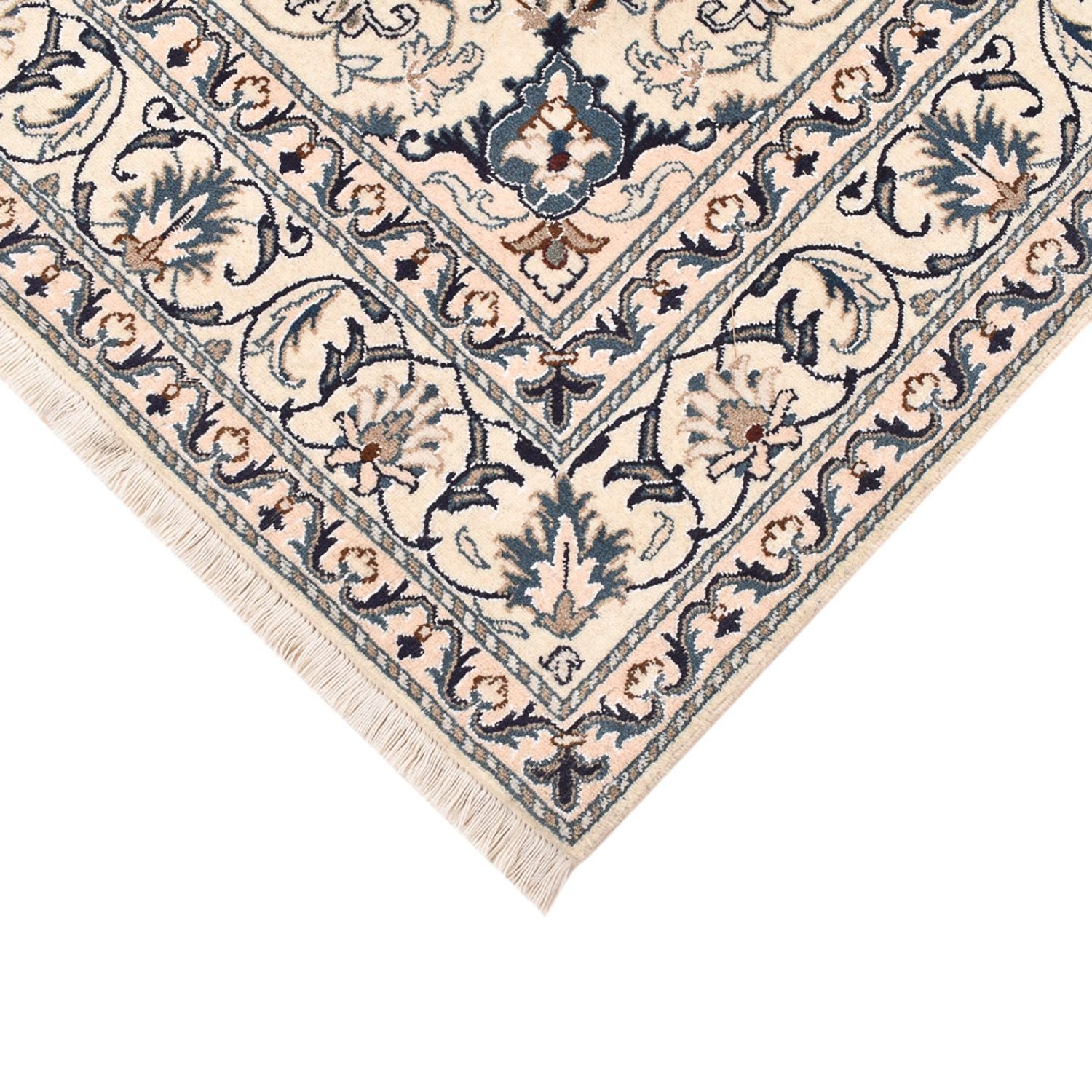 Alfombra persa - Nain - 207 x 149 cm - azul oscuro