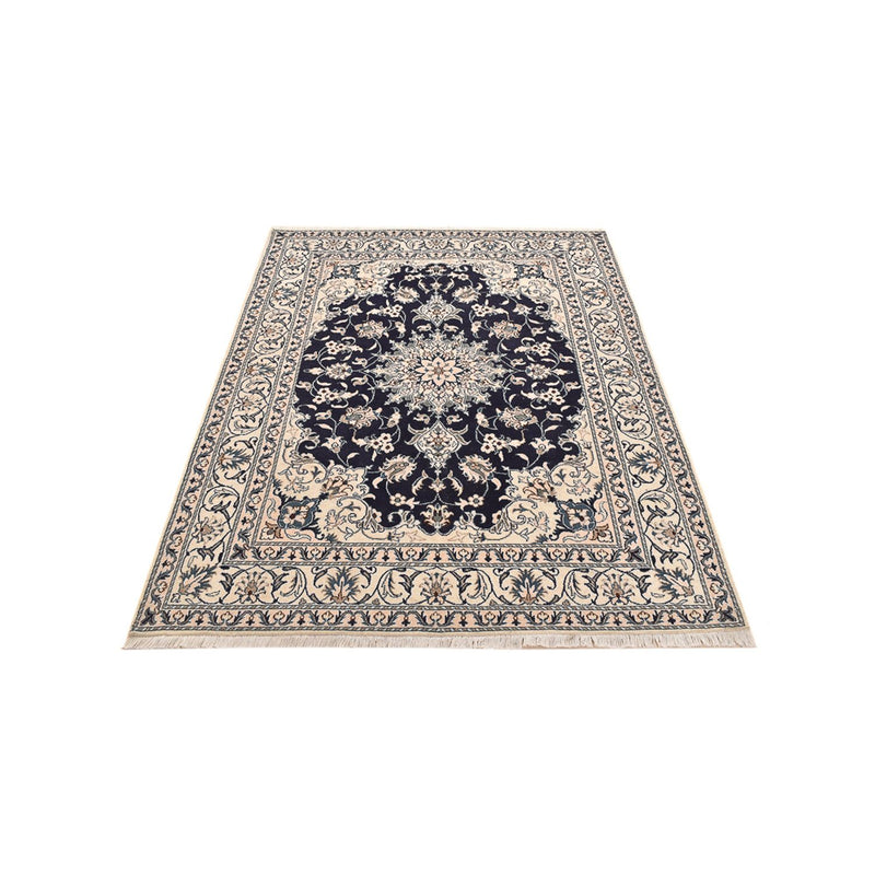 Alfombra persa - Nain - 207 x 149 cm - azul oscuro