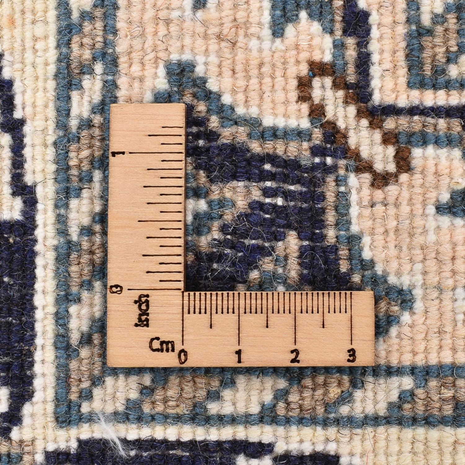 Alfombra persa - Nain - 207 x 149 cm - azul oscuro