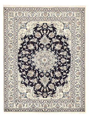 Alfombra persa - Nain - 203 x 150 cm - azul oscuro