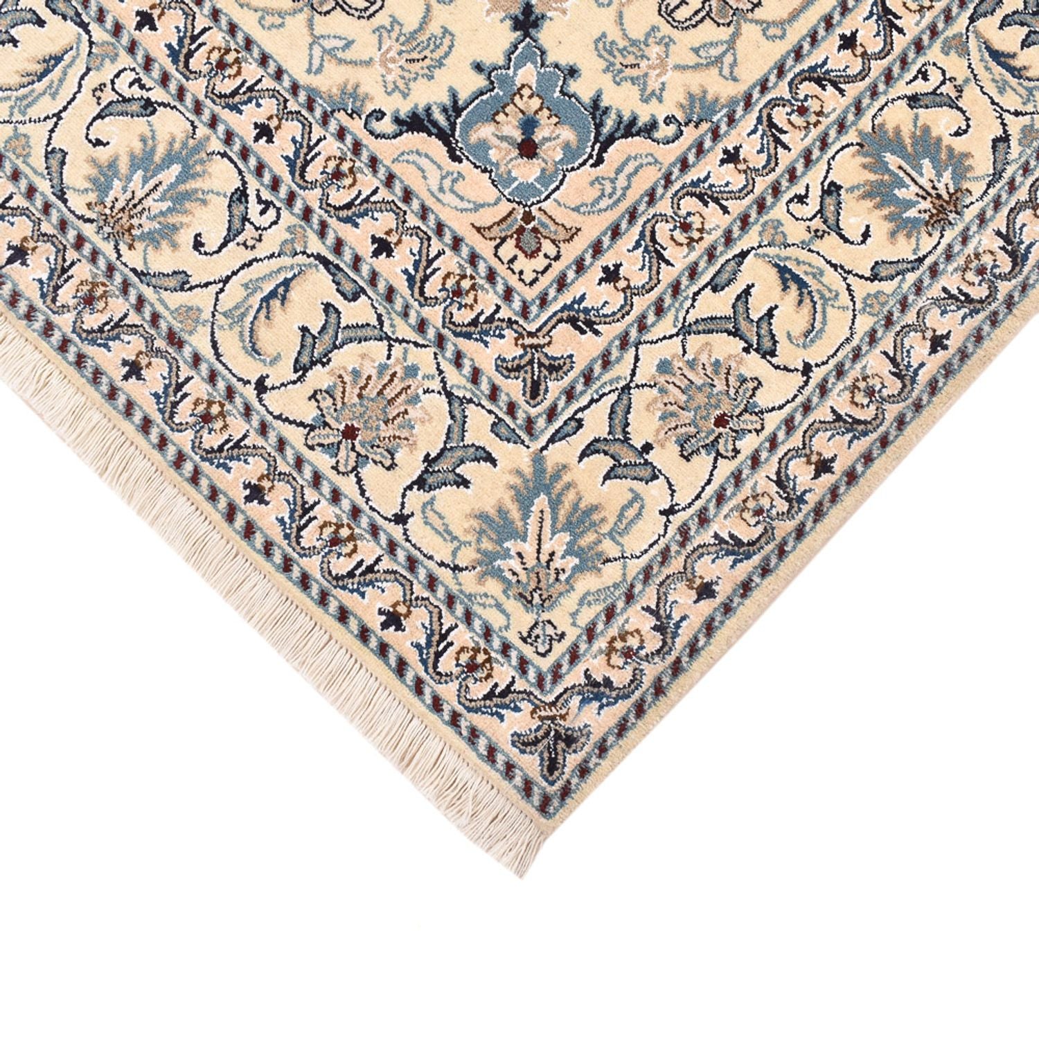 Alfombra persa - Nain - 203 x 150 cm - azul oscuro