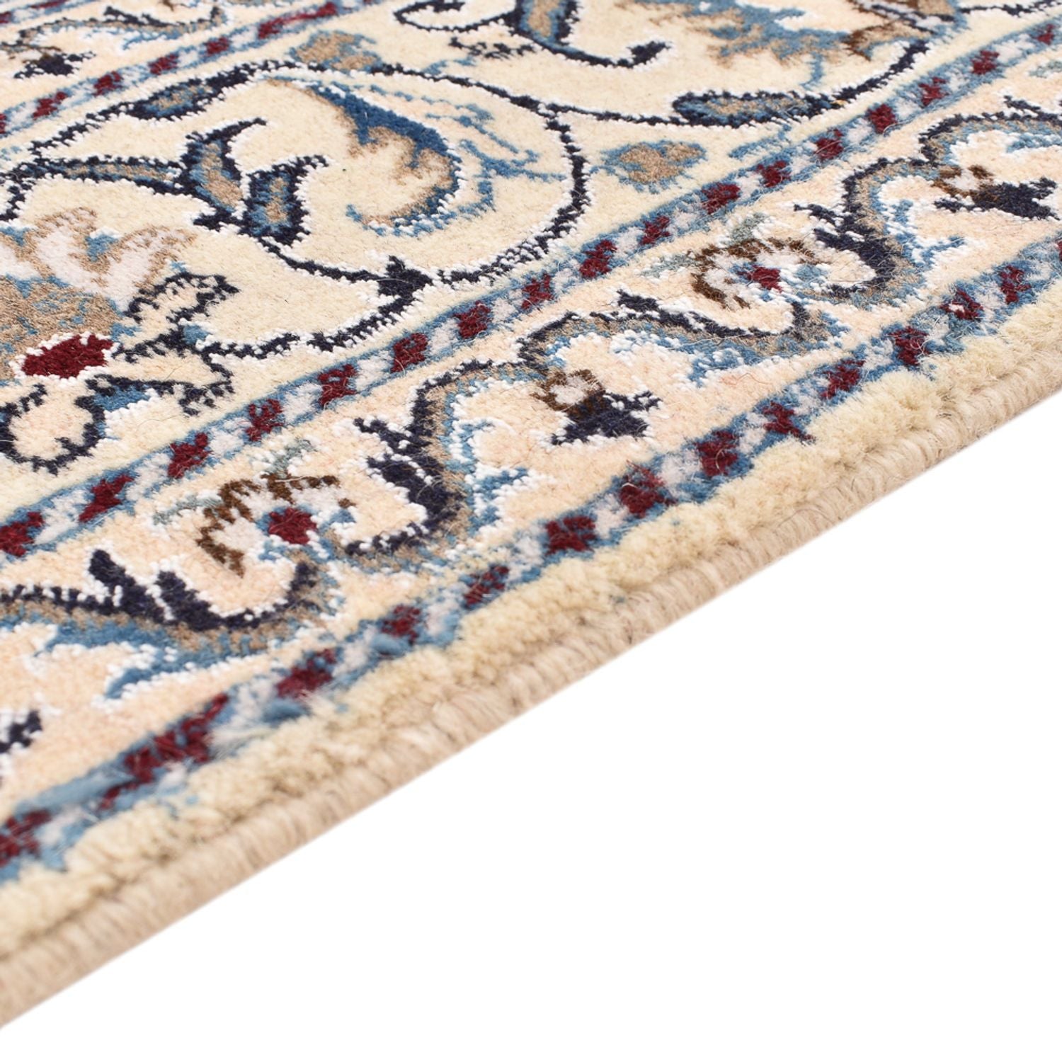 Alfombra persa - Nain - 203 x 150 cm - azul oscuro