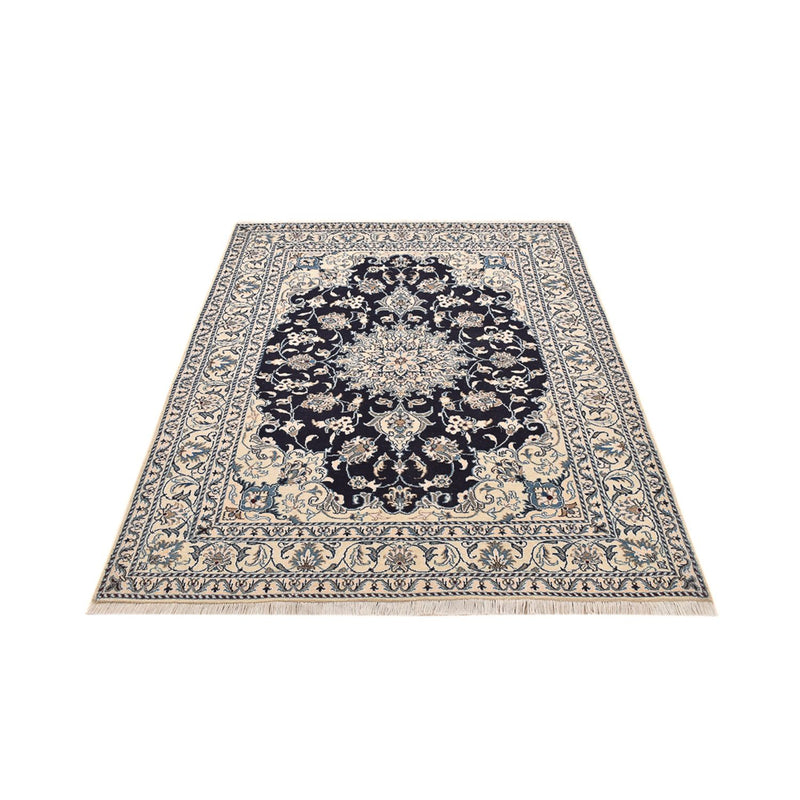 Alfombra persa - Nain - 203 x 150 cm - azul oscuro