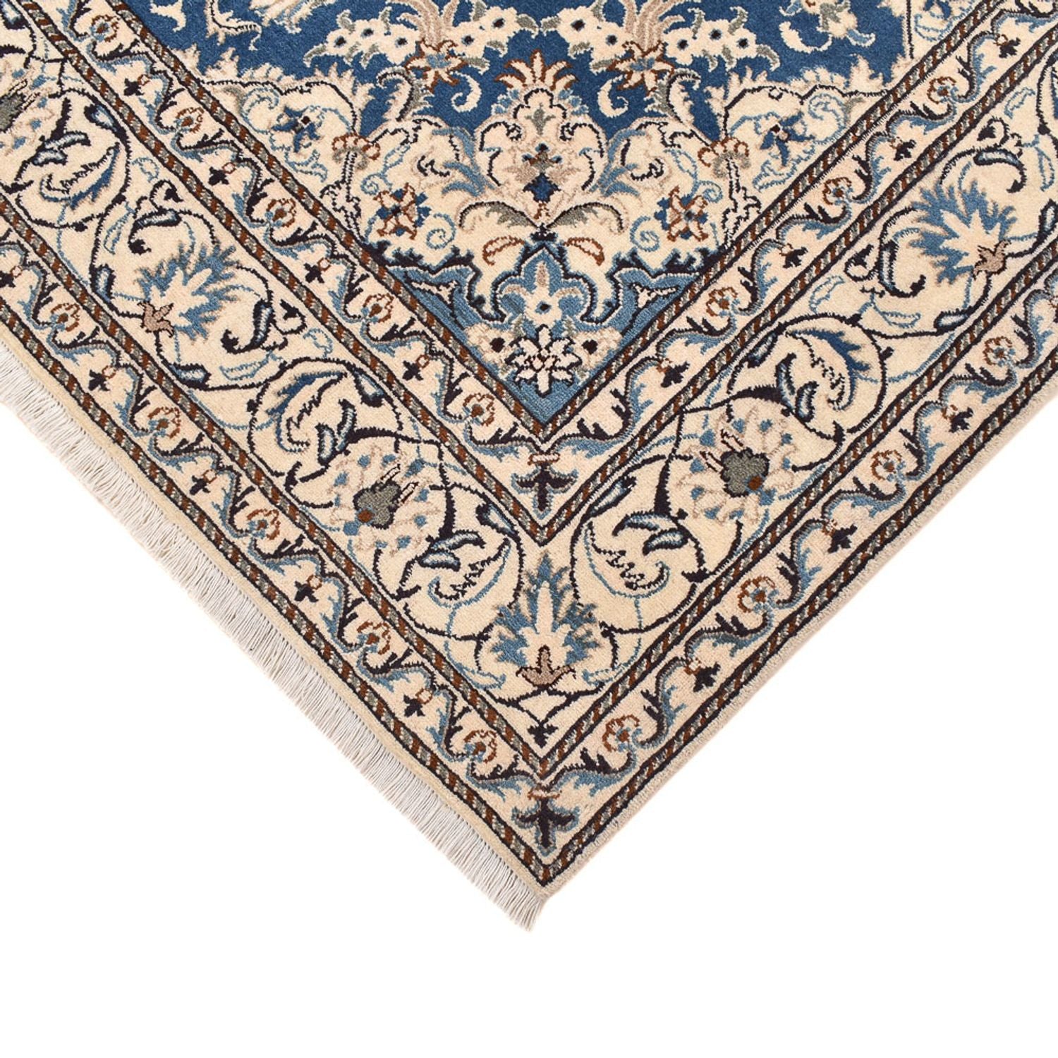 Alfombra persa - Nain - 234 x 166 cm - azul
