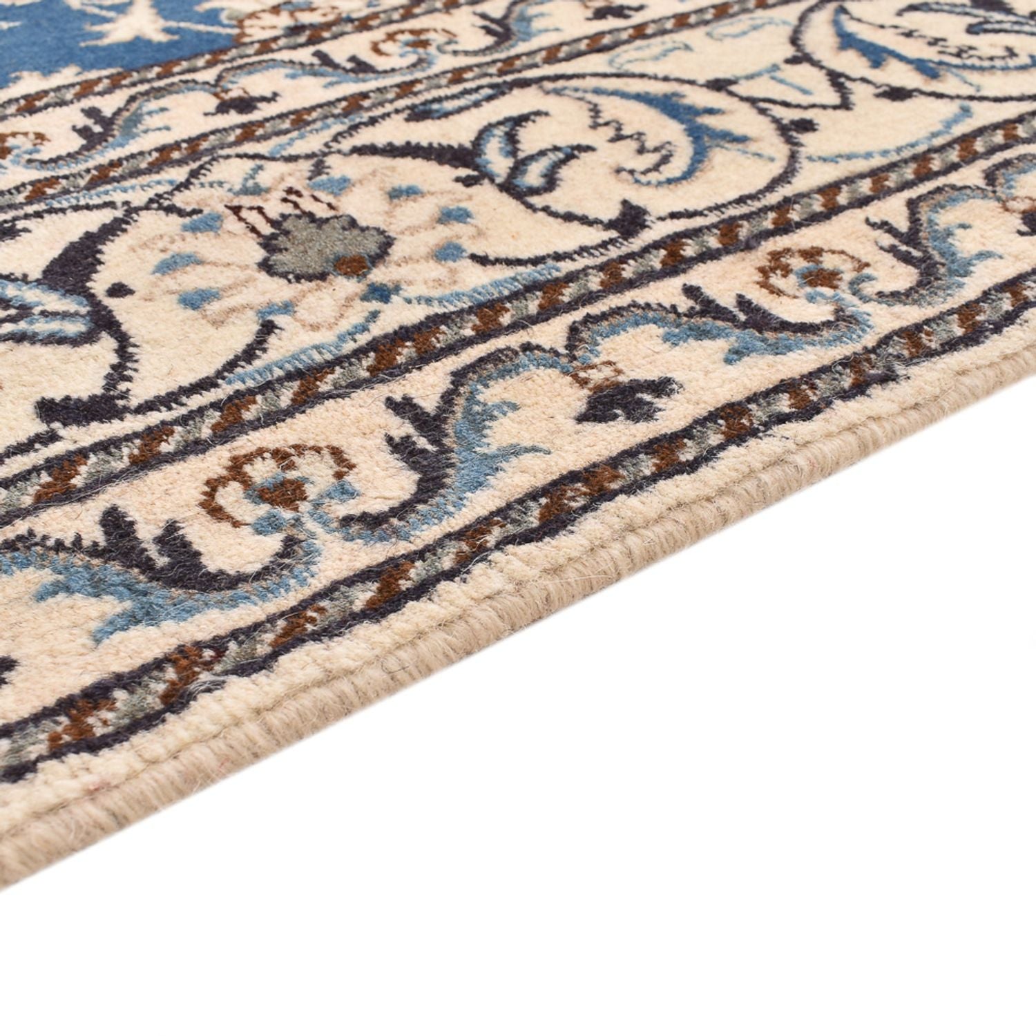 Alfombra persa - Nain - 234 x 166 cm - azul