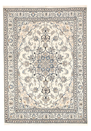 Alfombra persa - Nain - 241 x 164 cm - beige claro