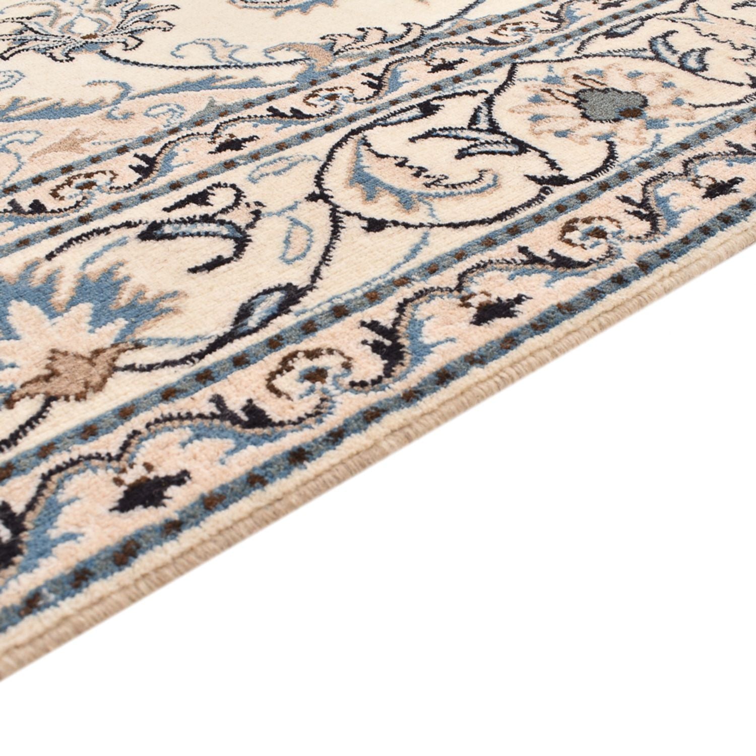 Alfombra persa - Nain - 241 x 164 cm - beige claro