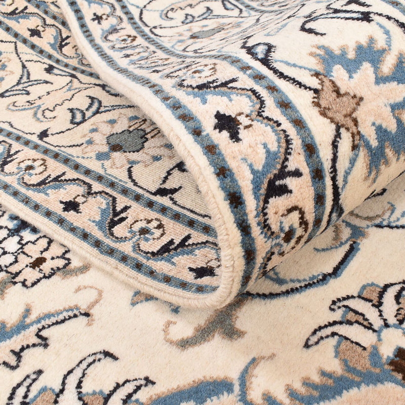 Alfombra persa - Nain - 241 x 164 cm - beige claro