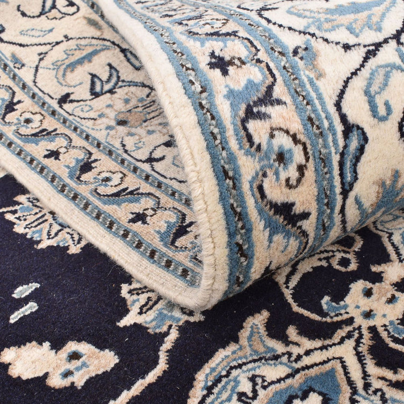 Alfombra persa - Nain - 245 x 166 cm - azul oscuro
