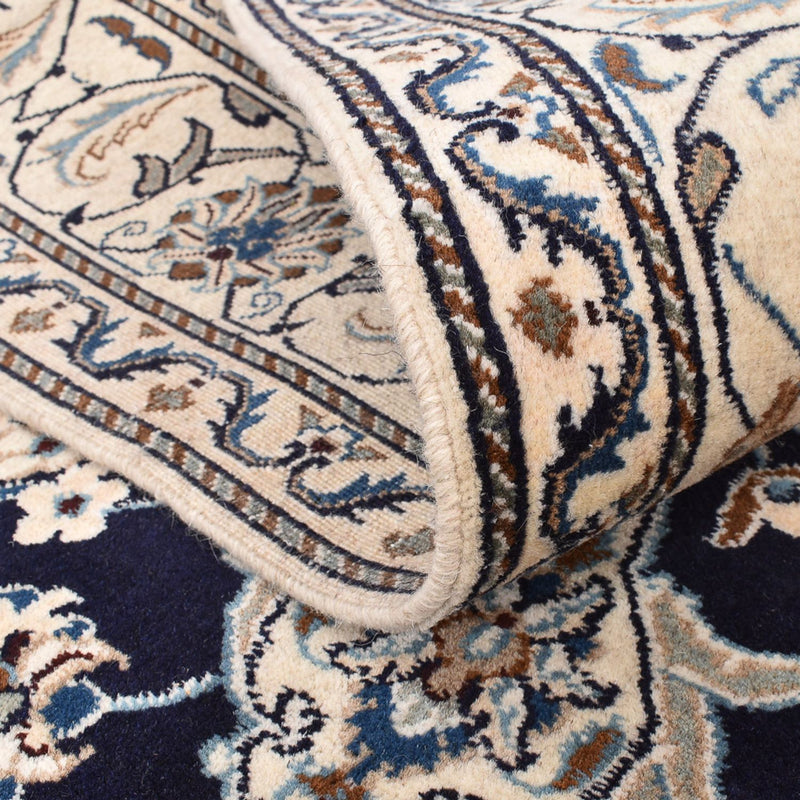 Alfombra persa - Nain - 237 x 165 cm - azul oscuro