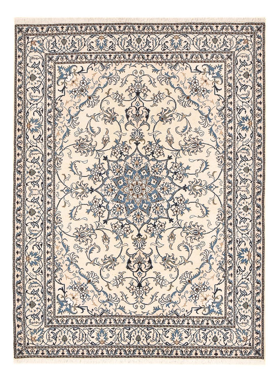 Alfombra persa - Nain - 239 x 170 cm - beige claro