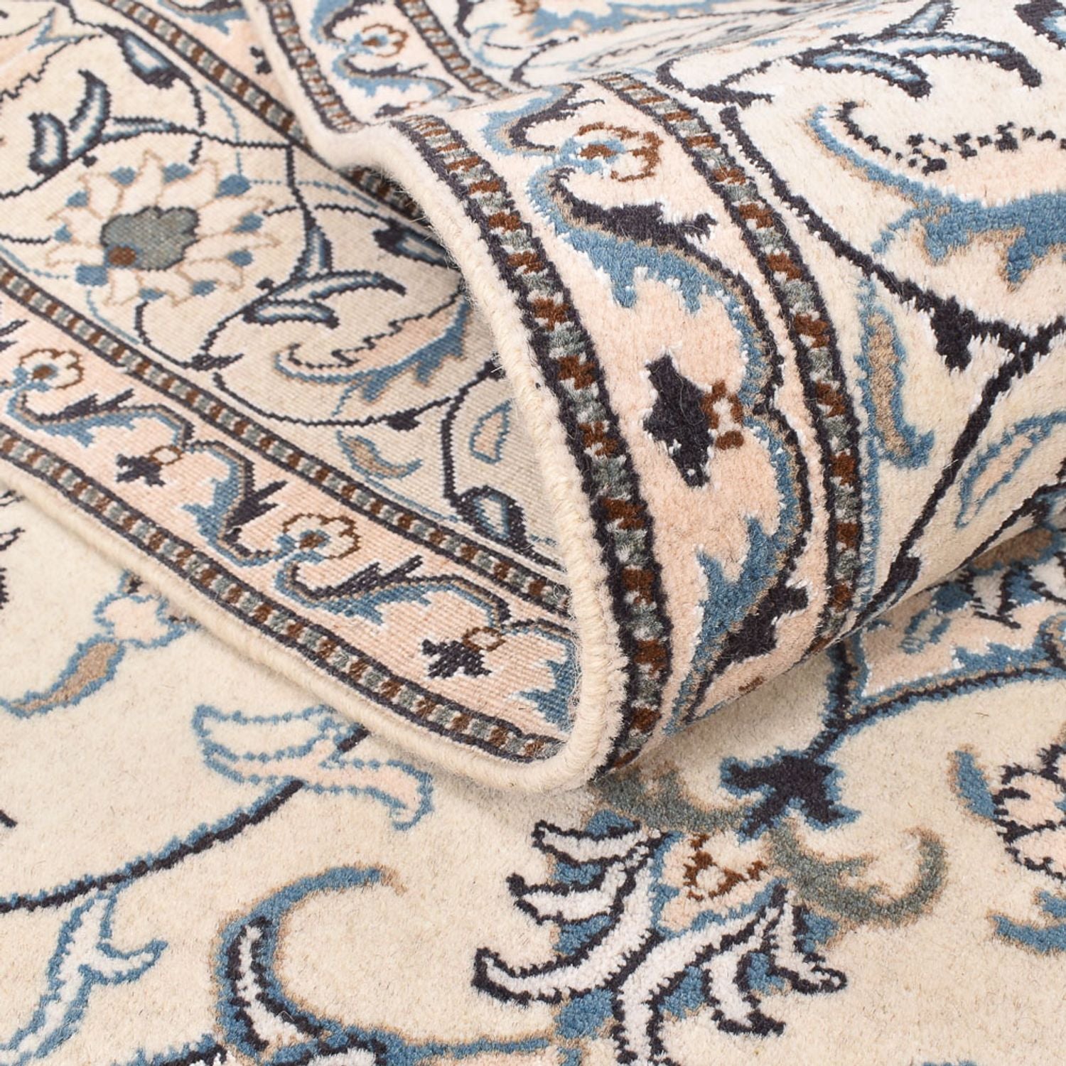 Alfombra persa - Nain - 239 x 170 cm - beige claro
