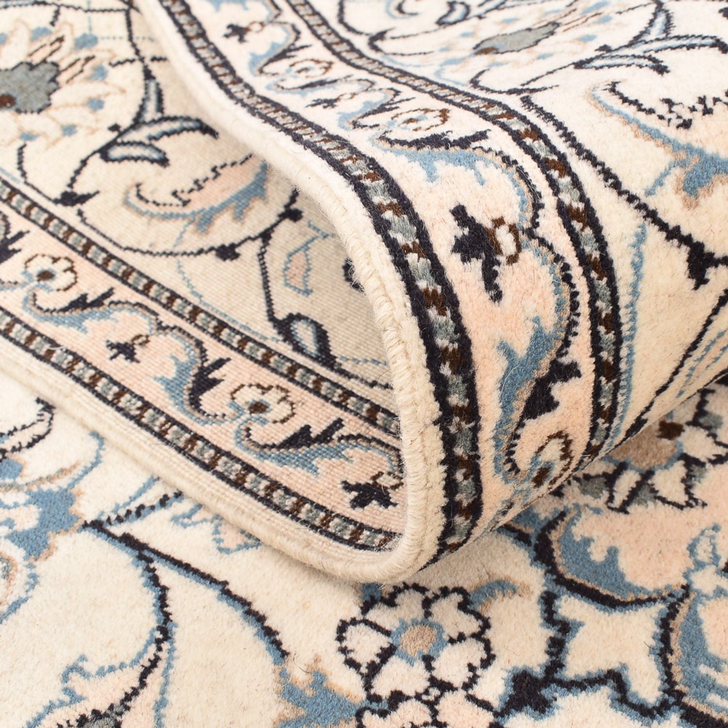 Alfombra persa - Nain - 237 x 167 cm - beige claro