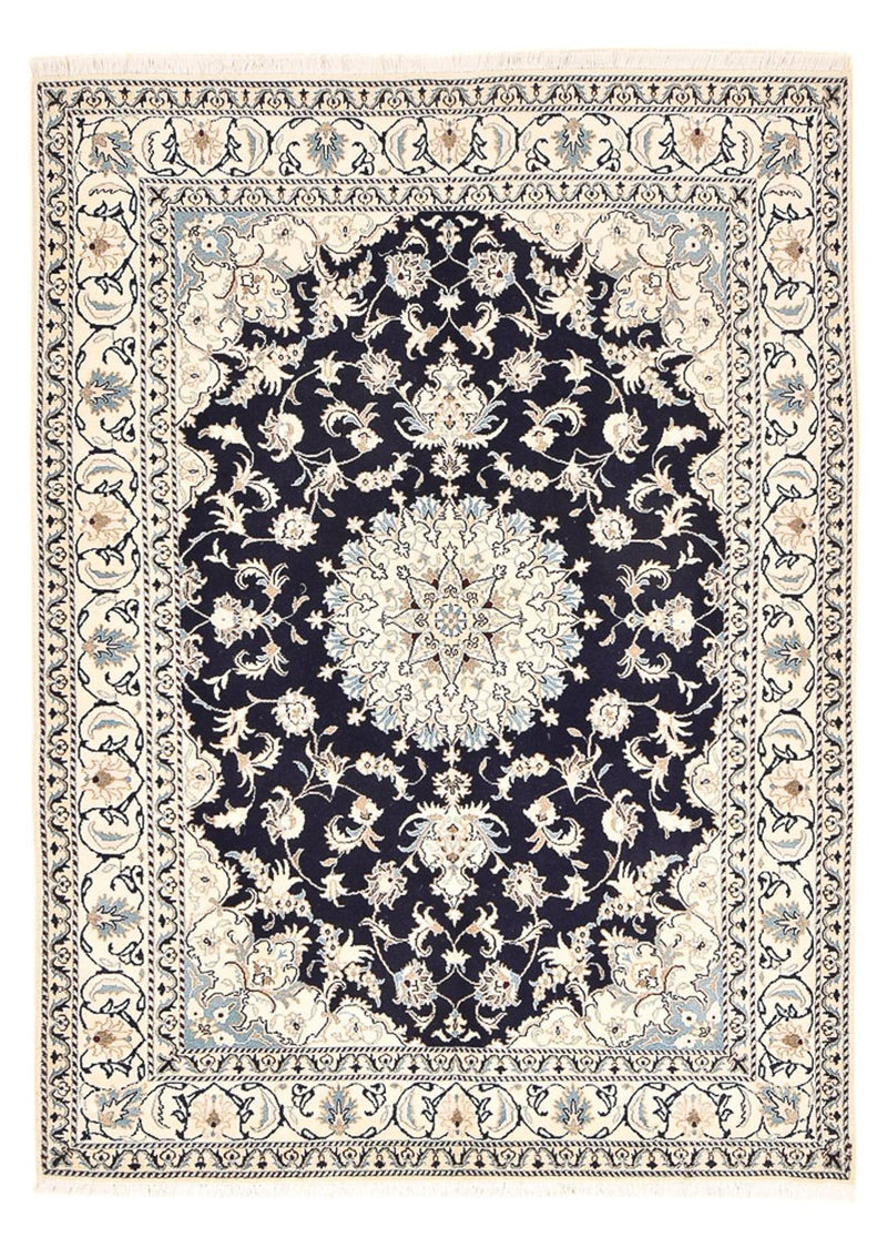 Alfombra persa - Nain - 237 x 169 cm - azul oscuro