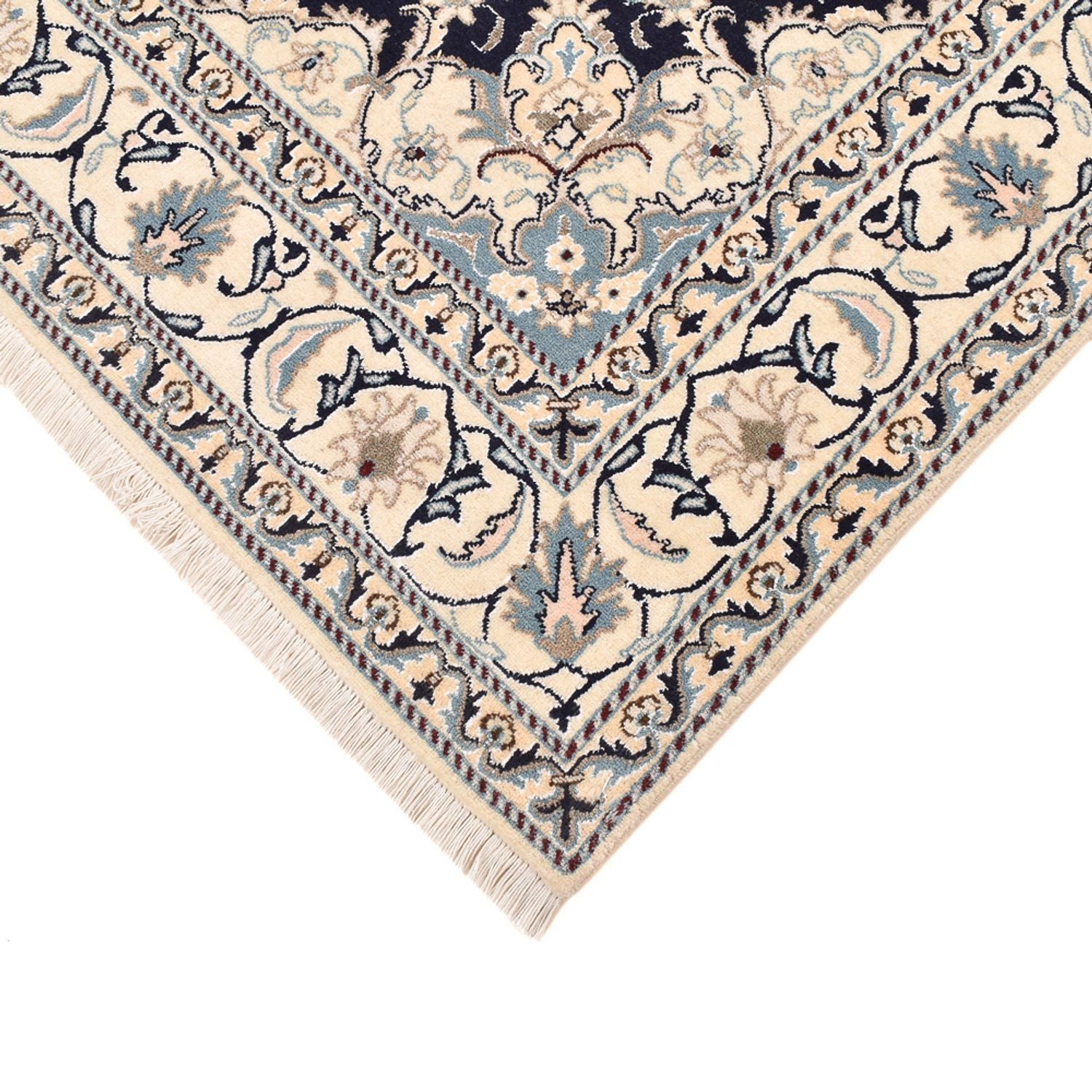 Alfombra persa - Nain - 237 x 169 cm - azul oscuro