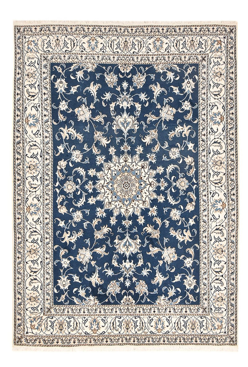 Alfombra persa - Nain - 247 x 167 cm - azul oscuro