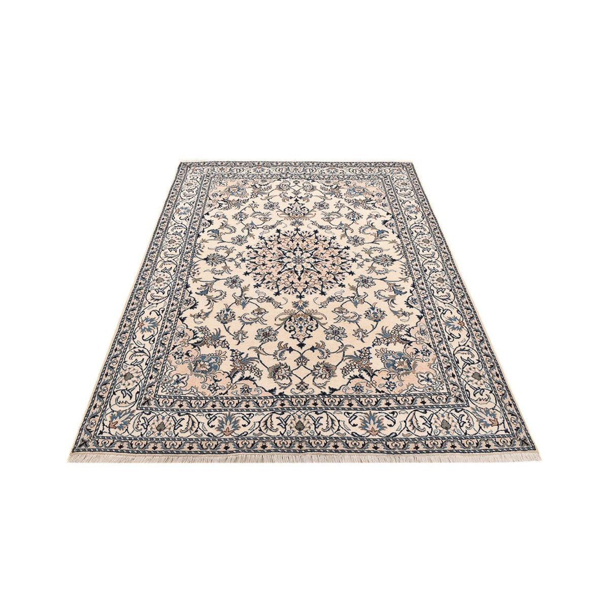 Alfombra persa - Nain - 236 x 164 cm - beige claro