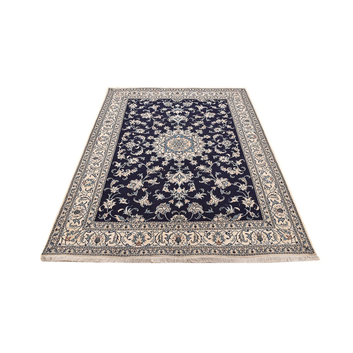 Alfombra persa - Nain - 245 x 167 cm - azul oscuro