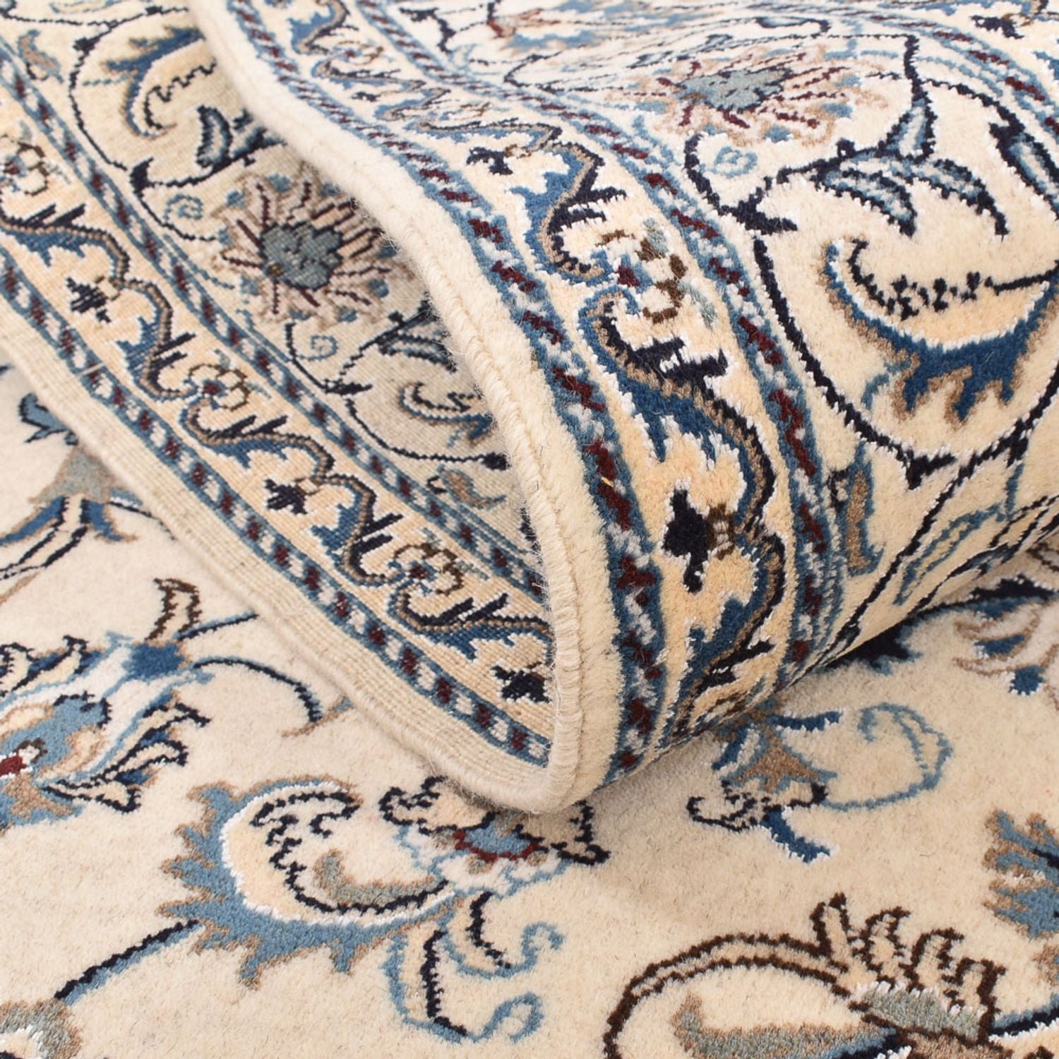 Alfombra persa - Nain - 237 x 163 cm - beige claro