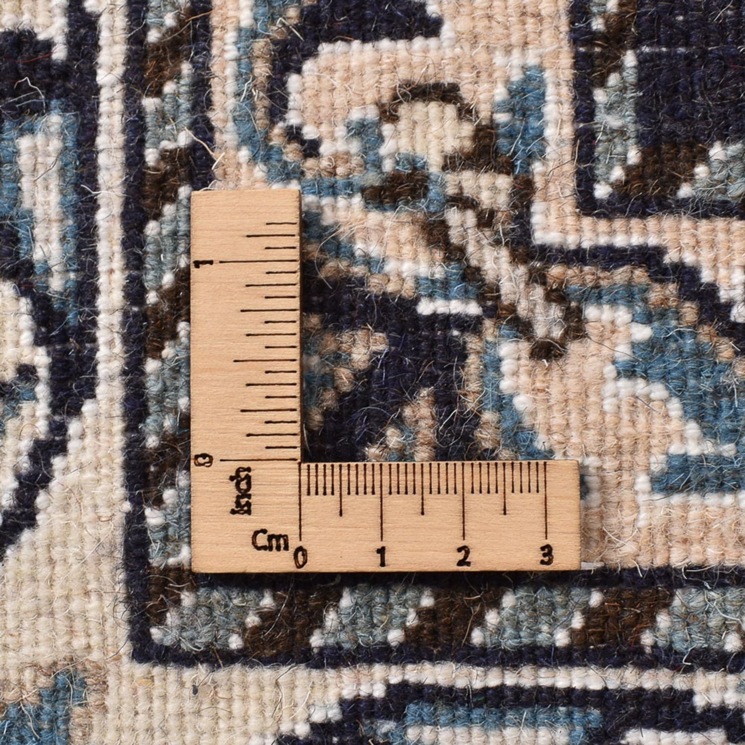 Alfombra persa - Nain - 242 x 165 cm - azul oscuro