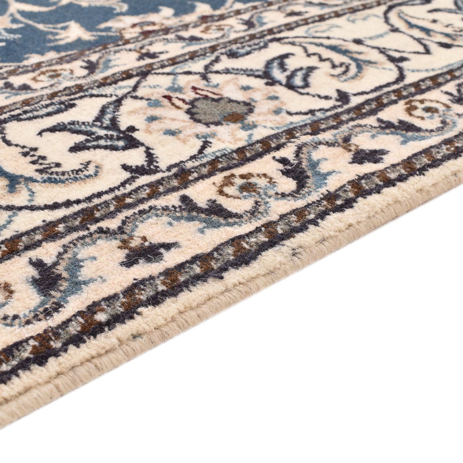 Alfombra persa - Nain - 233 x 168 cm - azul claro