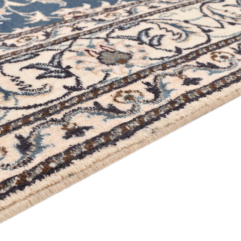 Alfombra persa - Nain - 233 x 168 cm - azul claro