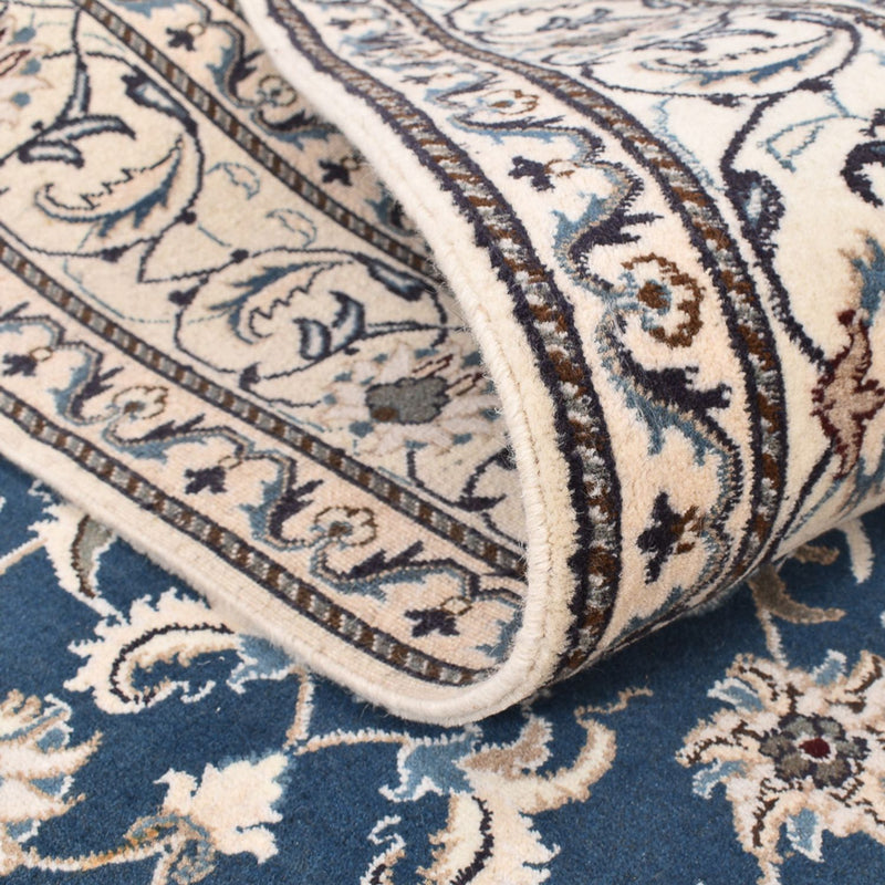 Alfombra persa - Nain - 233 x 168 cm - azul claro