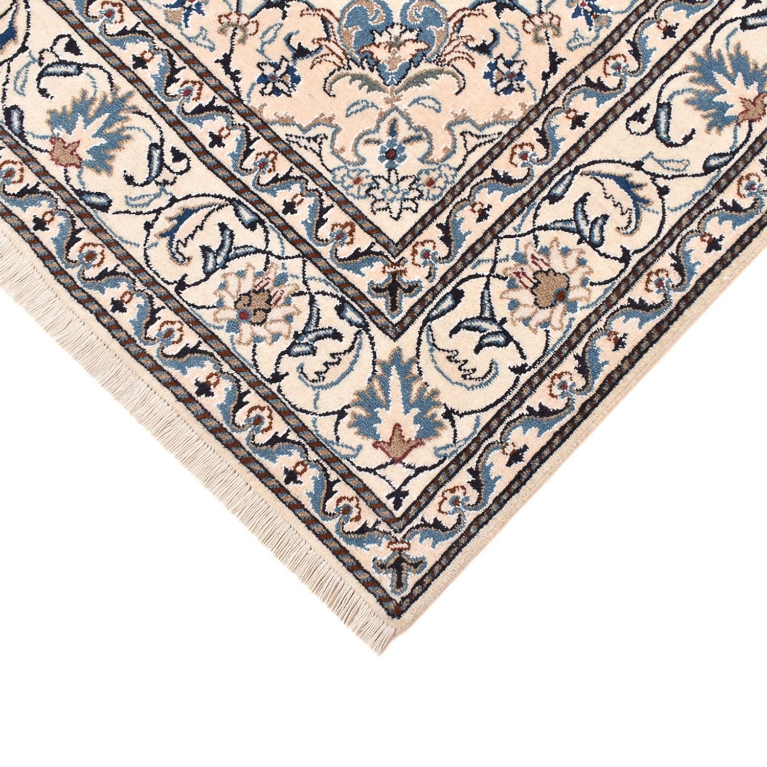 Alfombra persa - Nain - 241 x 170 cm - beige claro