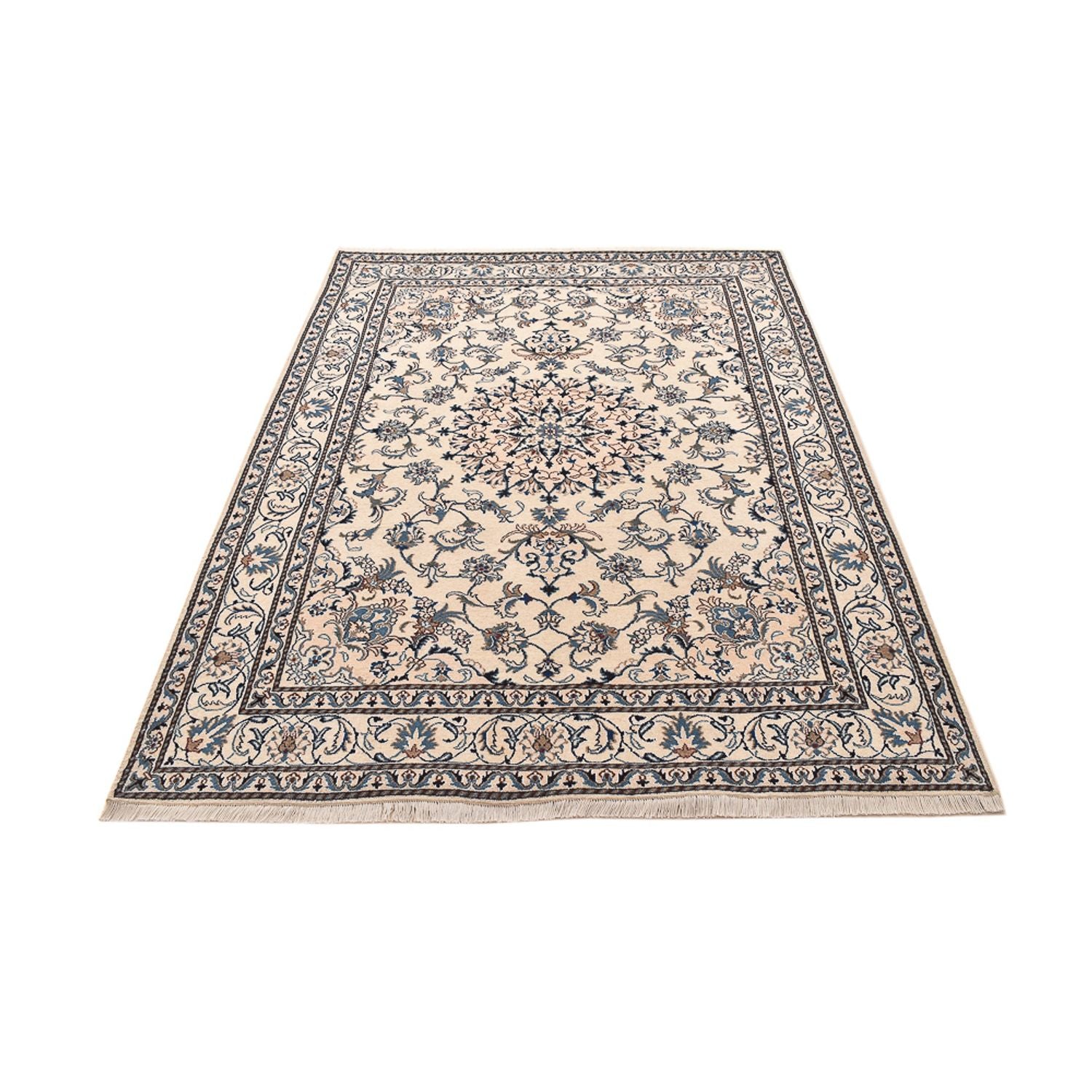 Alfombra persa - Nain - 241 x 170 cm - beige claro