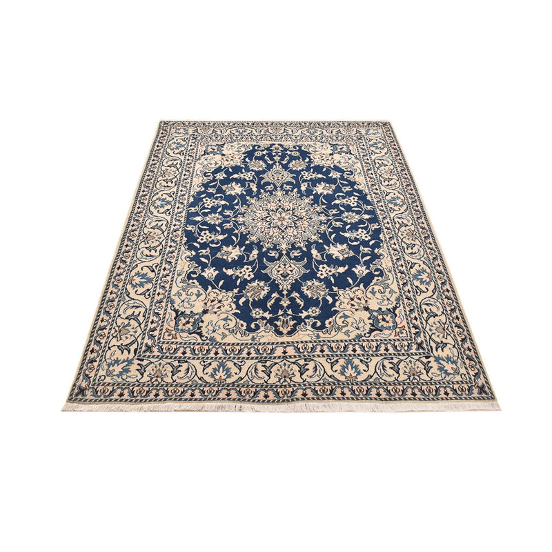 Alfombra persa - Nain - 208 x 149 cm - azul oscuro