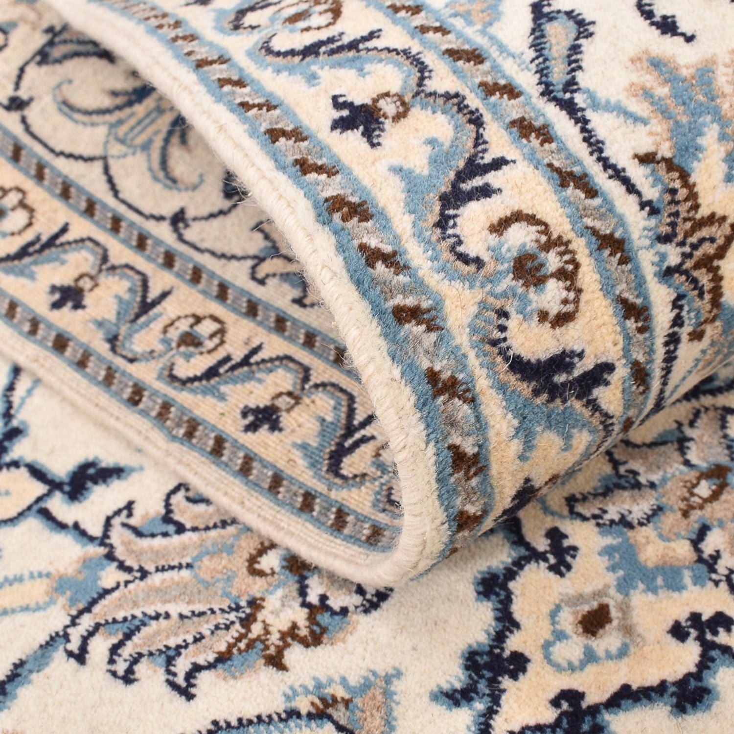 Alfombra persa - Nain - 193 x 145 cm - beige claro