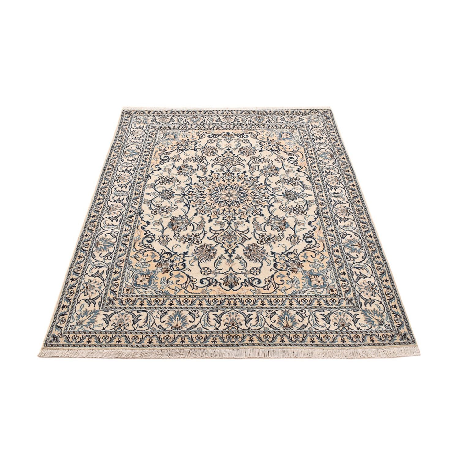 Alfombra persa - Nain - 193 x 145 cm - beige claro