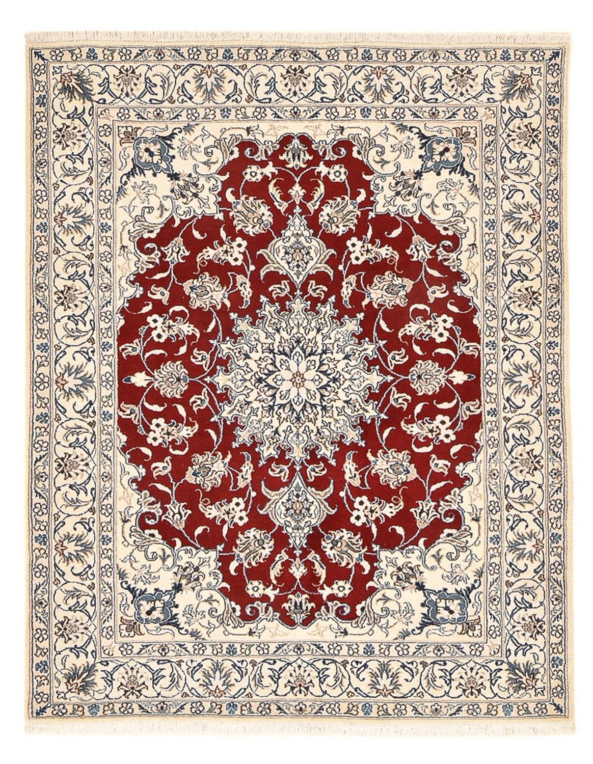 Alfombra persa - Nain - 195 x 148 cm - rojo