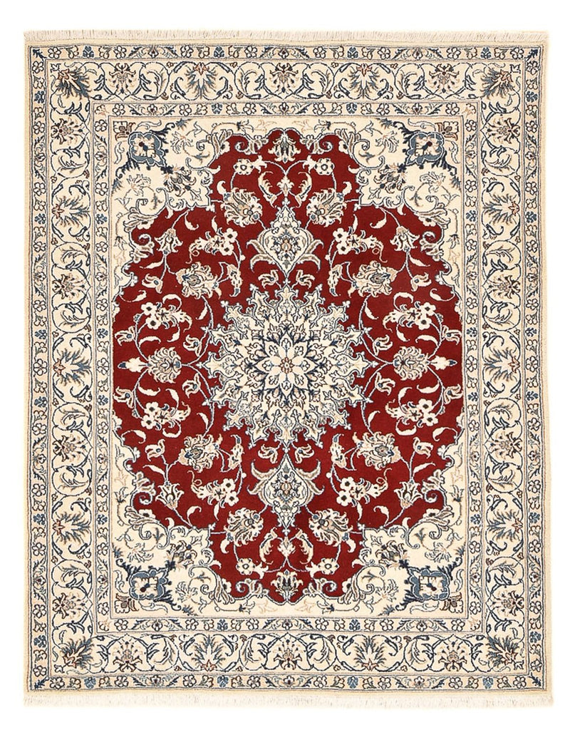 Alfombra persa - Nain - 195 x 148 cm - rojo