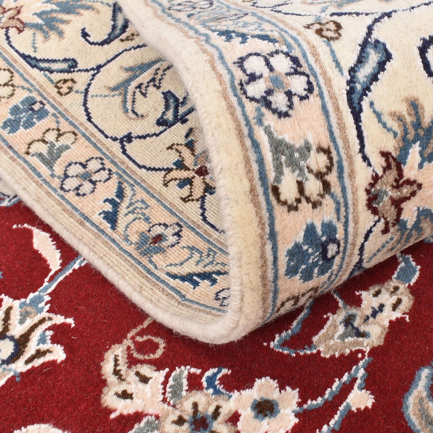 Alfombra persa - Nain - 195 x 148 cm - rojo