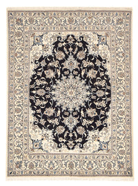 Alfombra persa - Nain - 199 x 145 cm - azul oscuro