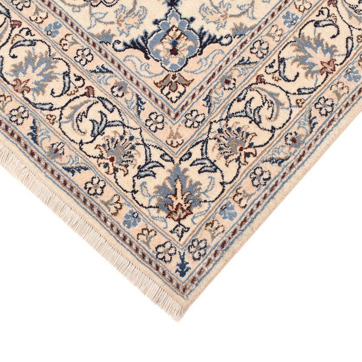Alfombra persa - Nain - 199 x 145 cm - azul oscuro