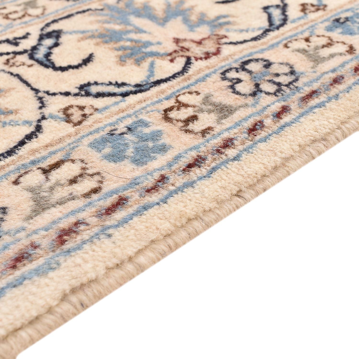 Alfombra persa - Nain - 199 x 145 cm - azul oscuro