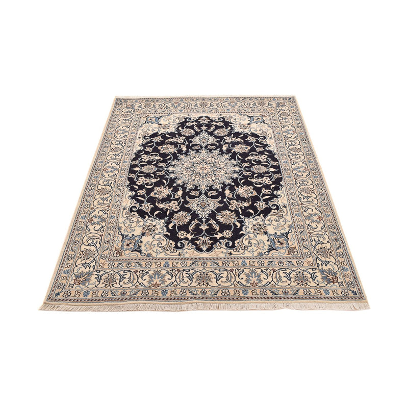 Alfombra persa - Nain - 199 x 145 cm - azul oscuro