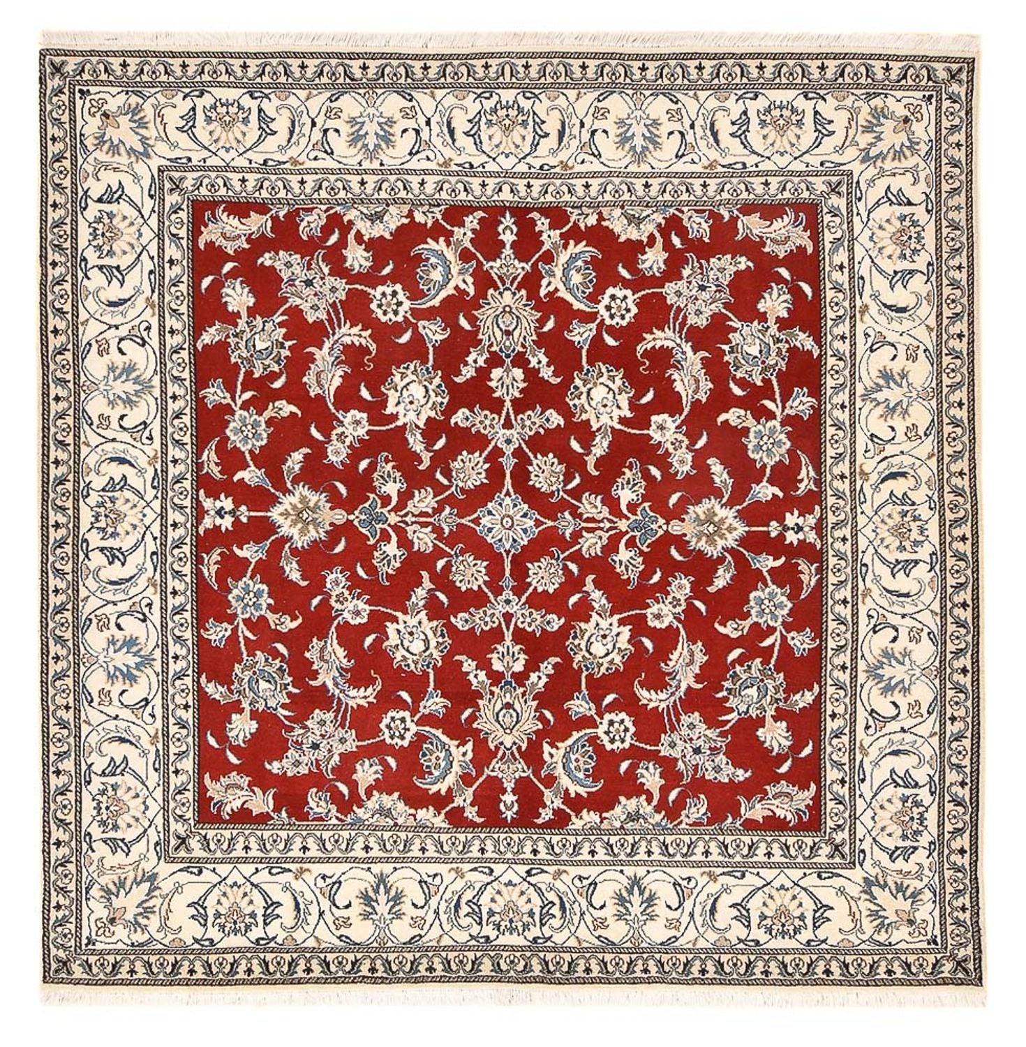 Alfombra persa - Nain cuadrado  - 203 x 193 cm - rojo